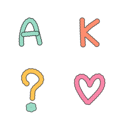 [LINE絵文字] ABC alphabet pastelの画像