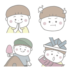 [LINE絵文字] ✳︎くすみカラー男の子絵文字✳︎の画像