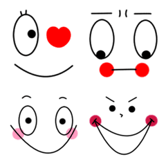[LINE絵文字] 毎日使える★顔絵文字5の画像