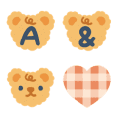 [LINE絵文字] cookie bear letter emojiの画像