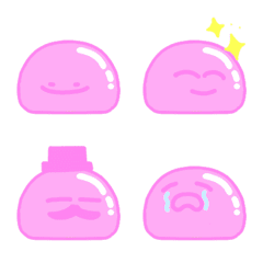 [LINE絵文字] Pink QQ jelly beansの画像