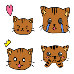 [LINE絵文字] トラ猫のほのぼの絵文字の画像