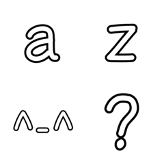 [LINE絵文字] English Alphabets Simple 2の画像