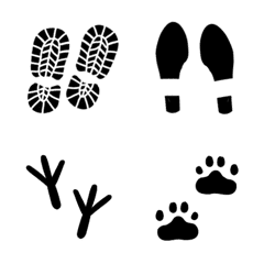 かわいい足跡˙動物の足跡のLINE絵文字