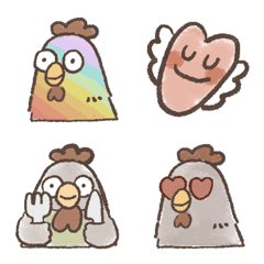 [LINE絵文字] August Chicken Emojiの画像