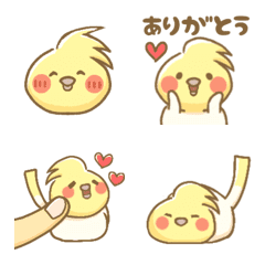 [LINE絵文字] ふんわりかわいいオカメインコ絵文字の画像