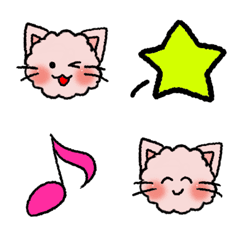 [LINE絵文字] 猫のモコモコちゃん 絵文字の画像