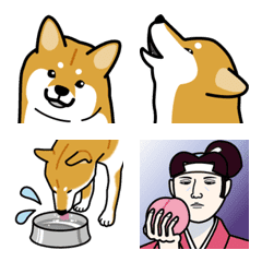 [LINE絵文字] 柴犬絵文字 with 桃太郎一味の画像