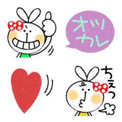 [LINE絵文字] お絵描き絵文字とうさぎちゃん3の画像