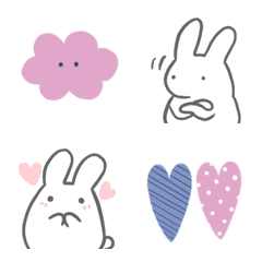 [LINE絵文字] もちもちうさぎ59の画像