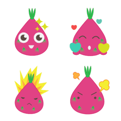 [LINE絵文字] Mr.Dragon Fruit 01の画像