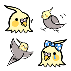 [LINE絵文字] 表情豊かなオカメインコと日常絵文字の画像