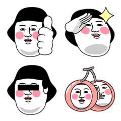 [LINE絵文字] ポーカーフェイス女子  絵文字の画像