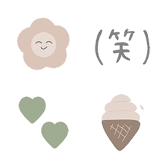 [LINE絵文字] えかきのまる/ころっと♡シンプルくすみの画像