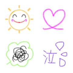 [LINE絵文字] かわいい毎日使える絵文字の画像