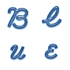 [LINE絵文字] Blue gel wordの画像