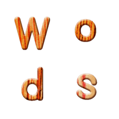 [LINE絵文字] Wood grain wordの画像