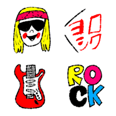 [LINE絵文字] 毎日使えるロックな絵文字の画像