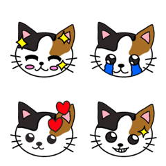 [LINE絵文字] 三毛猫ほのぼの絵文字の画像