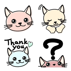 [LINE絵文字] ＊カラフルねこ＊絵文字 1 文字入りの画像