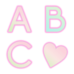neon ＆ gradation emoji pink