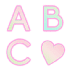 neon ＆ gradation emoji pinkの絵文字メイン画像