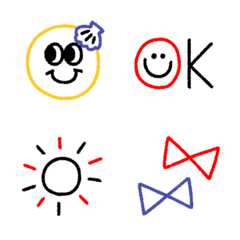 大人可愛いマリンカラー絵文字✨の絵文字メイン画像