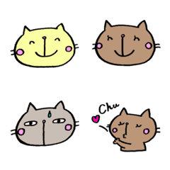 [LINE絵文字] ねこさんたちの基本絵文字の画像