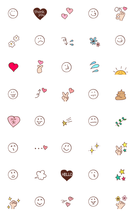 [LINE絵文字]【おしゃれ可愛い絵文字❤︎❤︎】の画像一覧