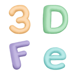 [LINE絵文字] 3D Fonts Emoji (Eng)の画像