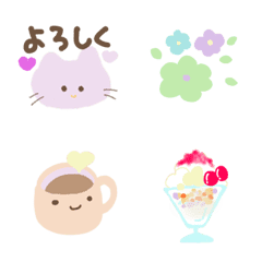 ピンクネコ大人可愛絵文字の絵文字メイン画像