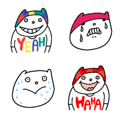 [LINE絵文字] 帽子を被ったうさぎのスタンプの画像