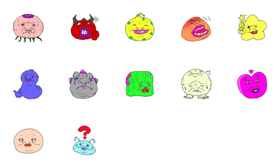 [LINE絵文字]いろいろ星人の画像一覧