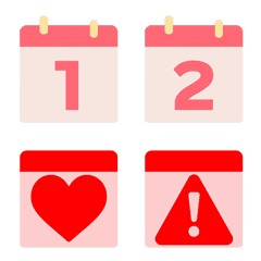 [LINE絵文字] Calendar and Symbol 01の画像