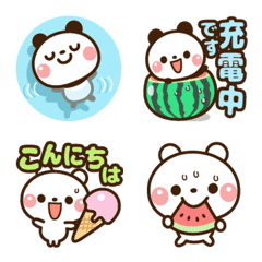 [LINE絵文字] ❤️夏の毎日使える[でか文字]ミニスタンプの画像