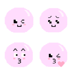 QQ happy Pinky Jelly Beans Pixel emoji