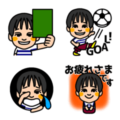 [LINE絵文字] サッカー少年(きずな)の画像