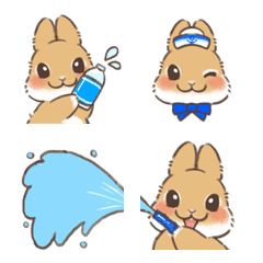 もふもふ♡ネザーランドドワーフの夏絵文字の絵文字メイン画像