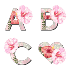 [LINE絵文字] hawaii aloha emoji4 pinkの画像