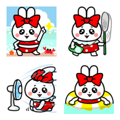 [LINE絵文字] ちゃんうさ♡えもじ6の画像