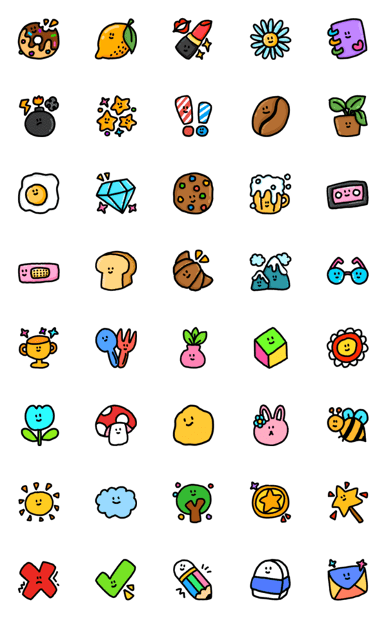 [LINE絵文字]Tiny cuteness overload emojiの画像一覧