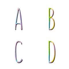 [LINE絵文字] neon ＆ gradation emoji pink 2の画像