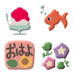 ♡ぷくっと♡今すぐ使える夏絵文字の絵文字メイン画像