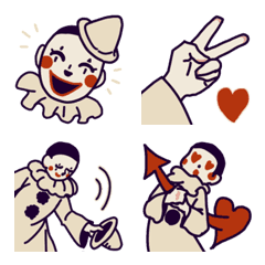 ちびピエロ絵文字（日常）の絵文字メイン画像