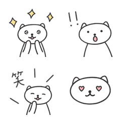 [LINE絵文字] 使いやすい！シンプルねこ絵文字の画像