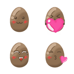 Emoji Stickers of Marinated Eggs