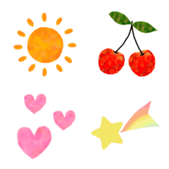 [LINE絵文字] 気分が上がる♡カラフルで可愛い彩る絵文字の画像