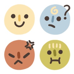 [LINE絵文字] minimal face emojiの画像