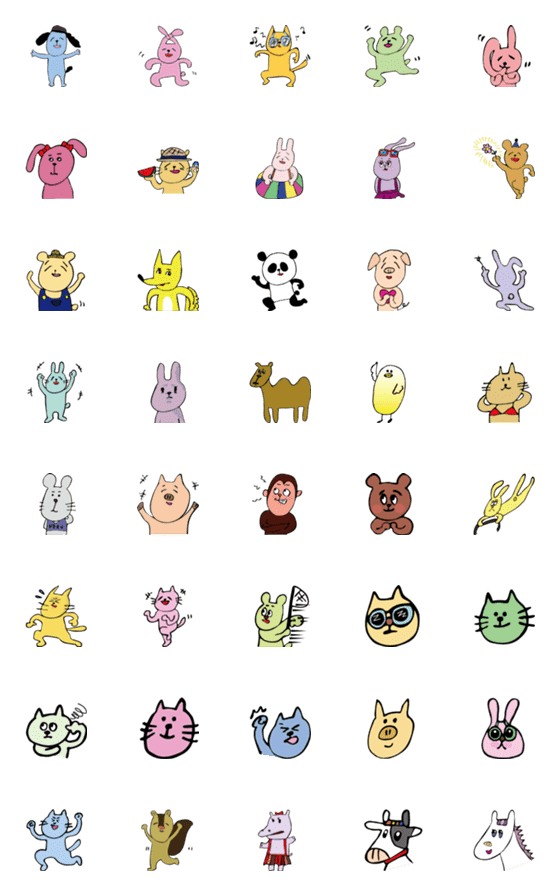 [LINE絵文字]村のシュールな仲間たち3の画像一覧
