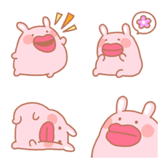 たらこ唇なうさぎさんの絵文字の絵文字メイン画像